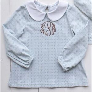 Shrimp and grits Peter Pan collar top